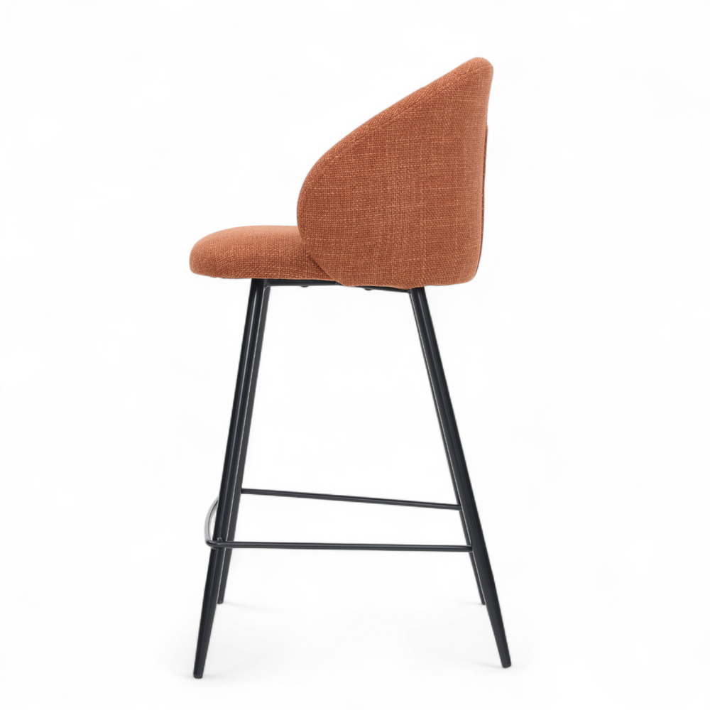 Chaise snack tissu caramel