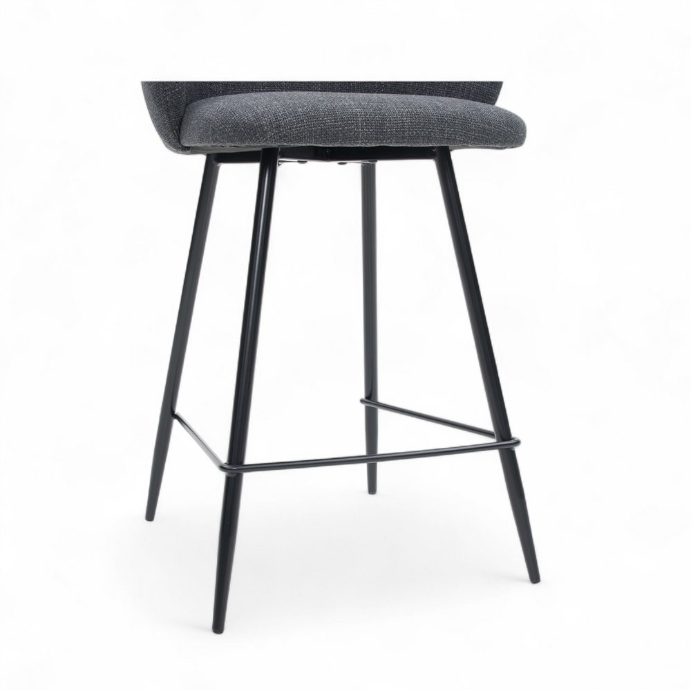 Chaise snack tissu gris foncé