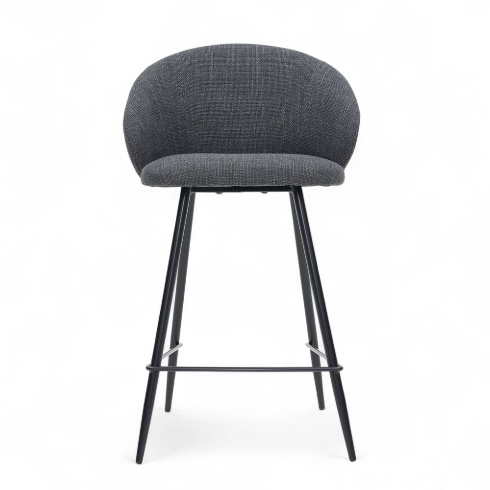 Chaise snack tissu gris foncé