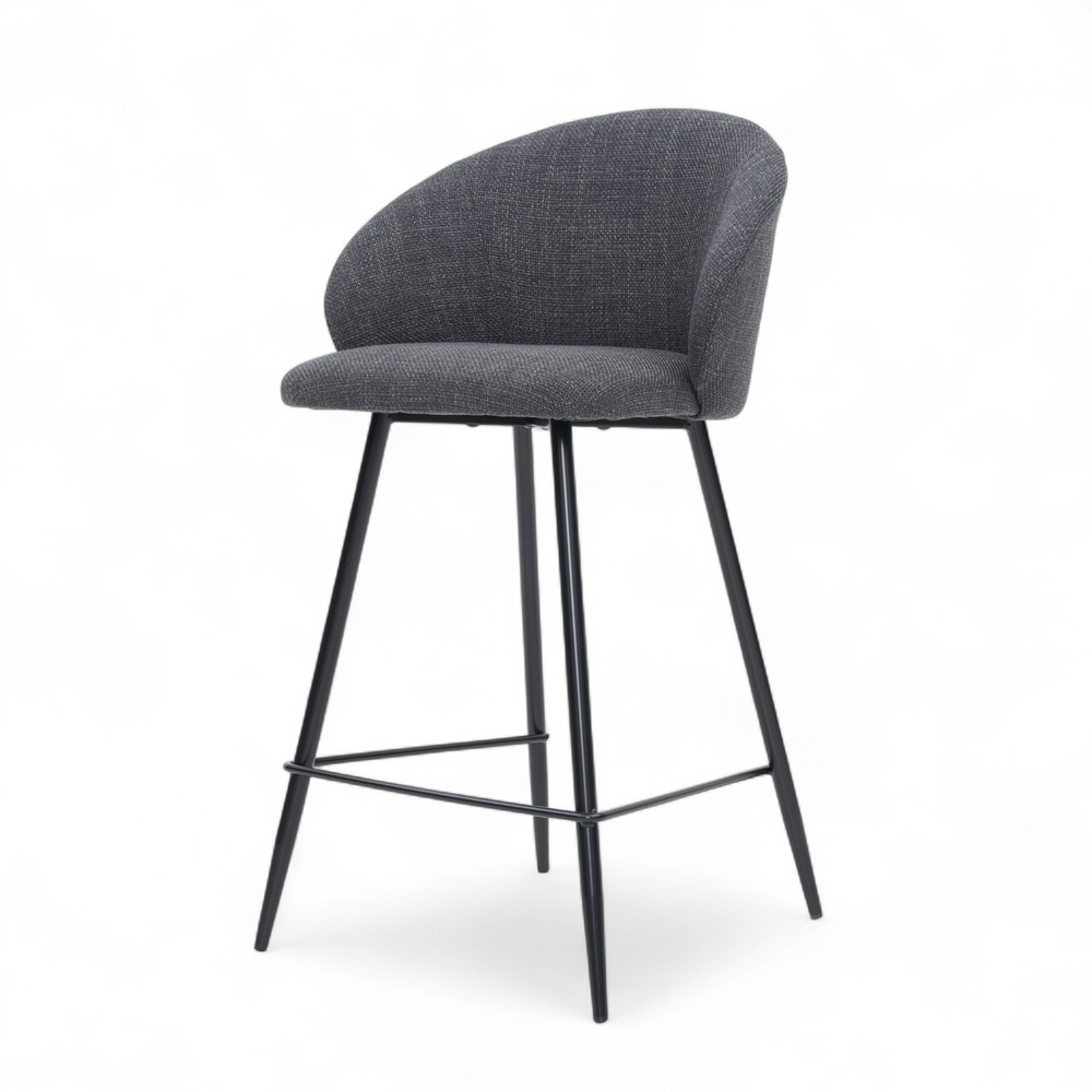 Chaise snack tissu gris foncé
