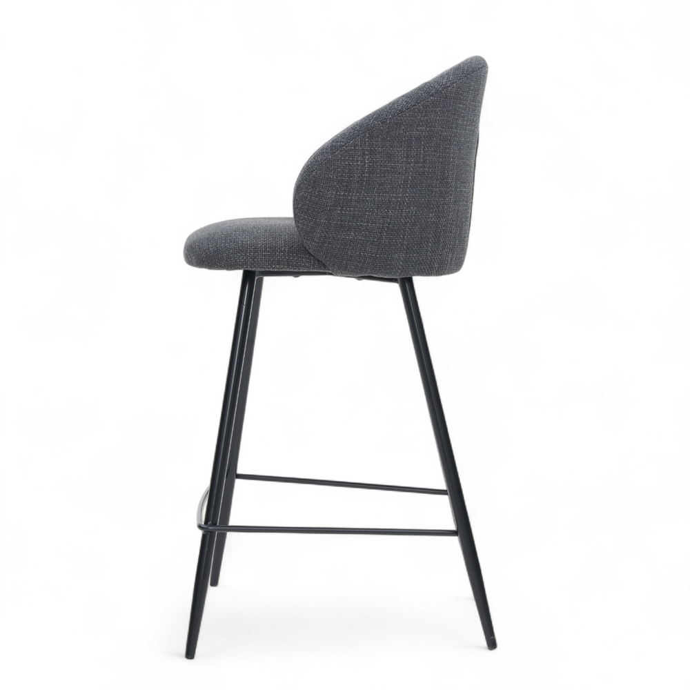 Chaise snack tissu gris foncé