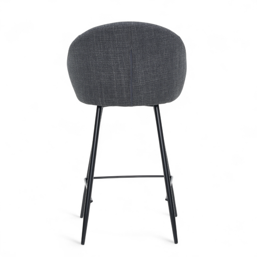 Chaise snack tissu gris foncé