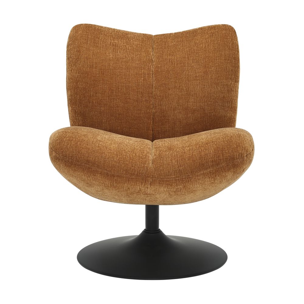 Fauteuil pivotant tissu ambre