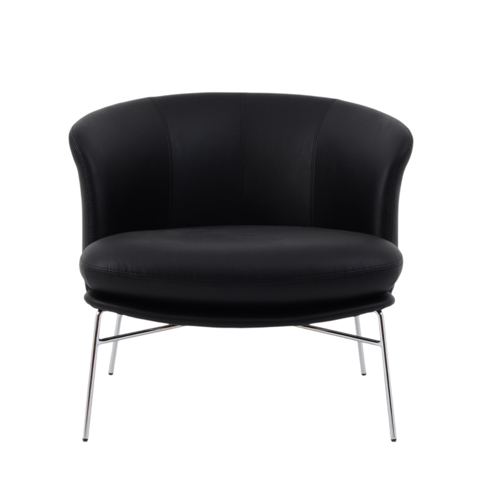 Fauteuil noir imitation cuir