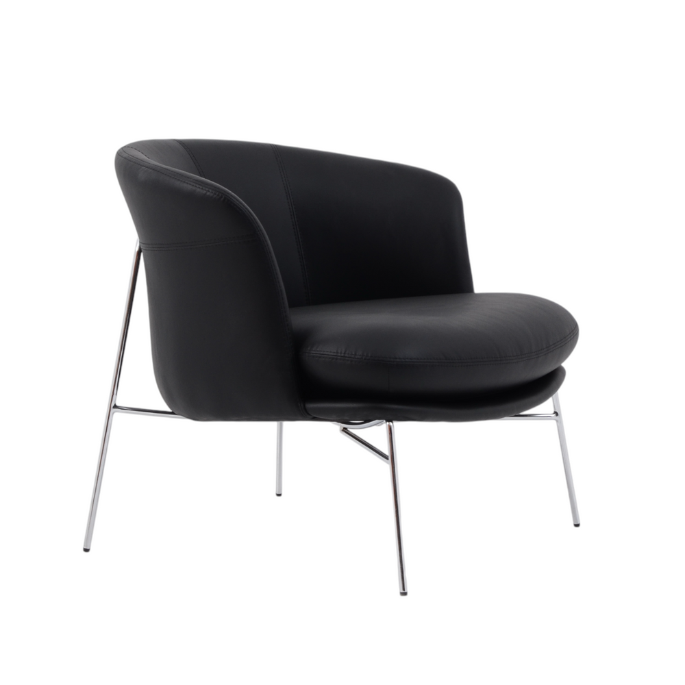 Fauteuil noir imitation cuir