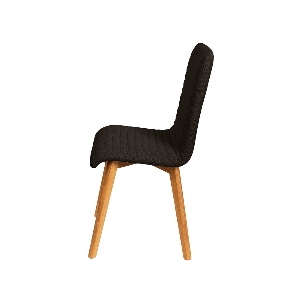 Chaise repas tissu noir