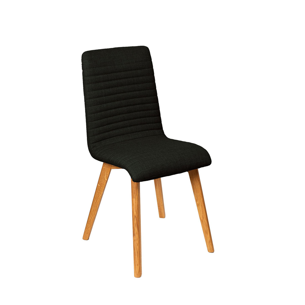 Chaise repas tissu vert foncé