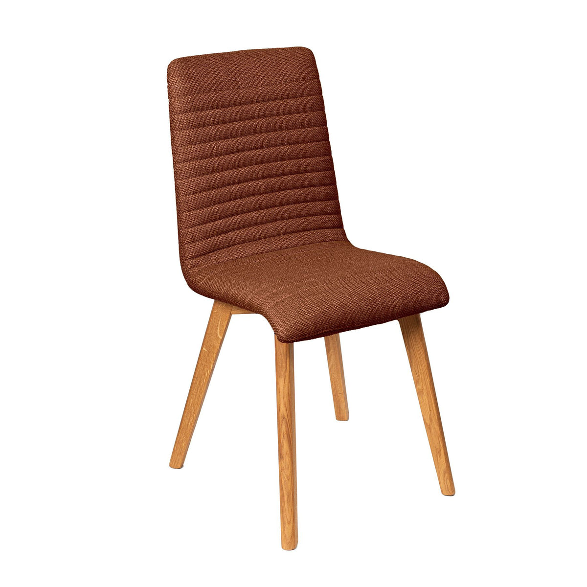 Chaise repas tissu cognac