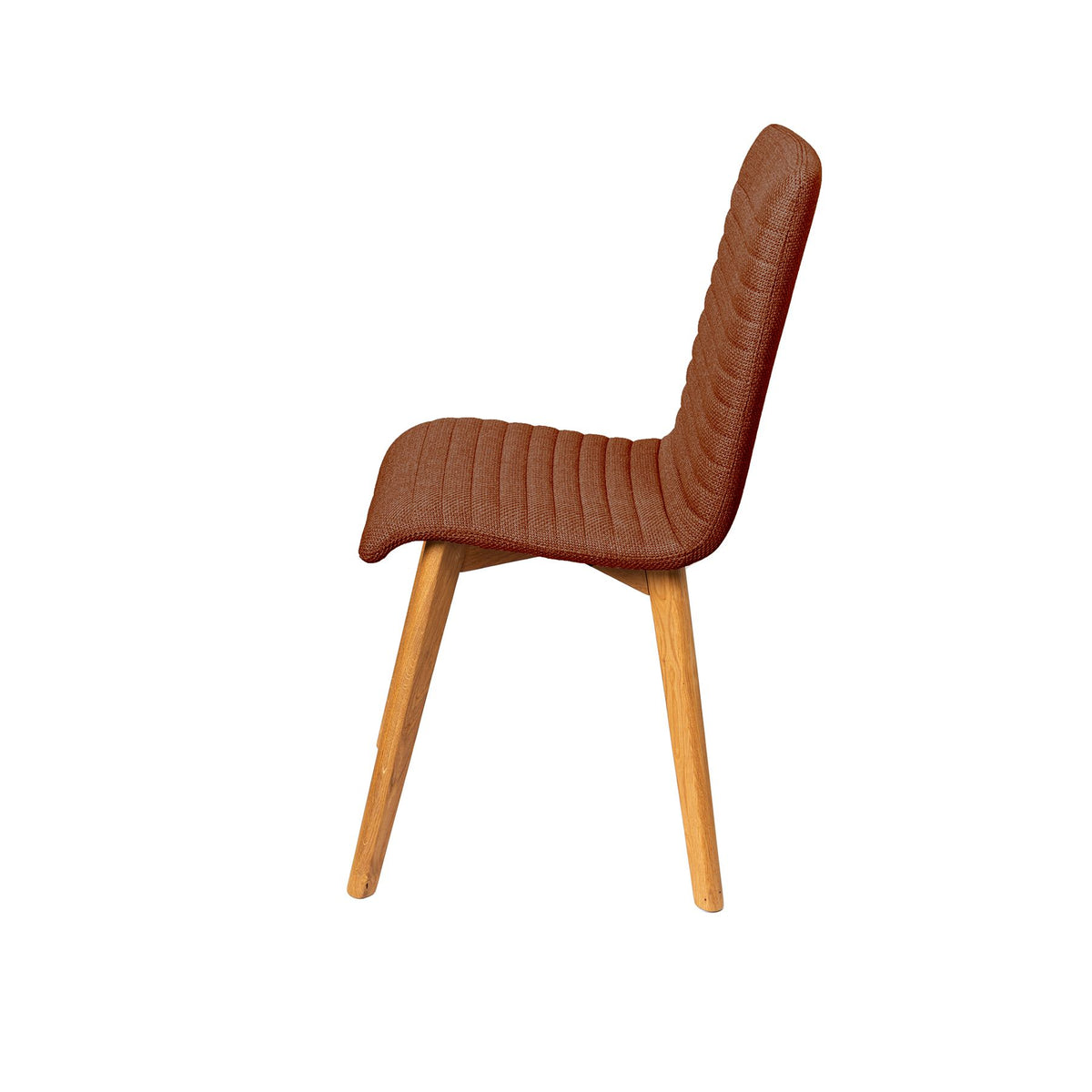 Chaise repas tissu cognac