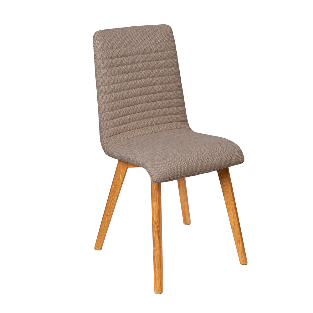 Chaise repas tissu taupe