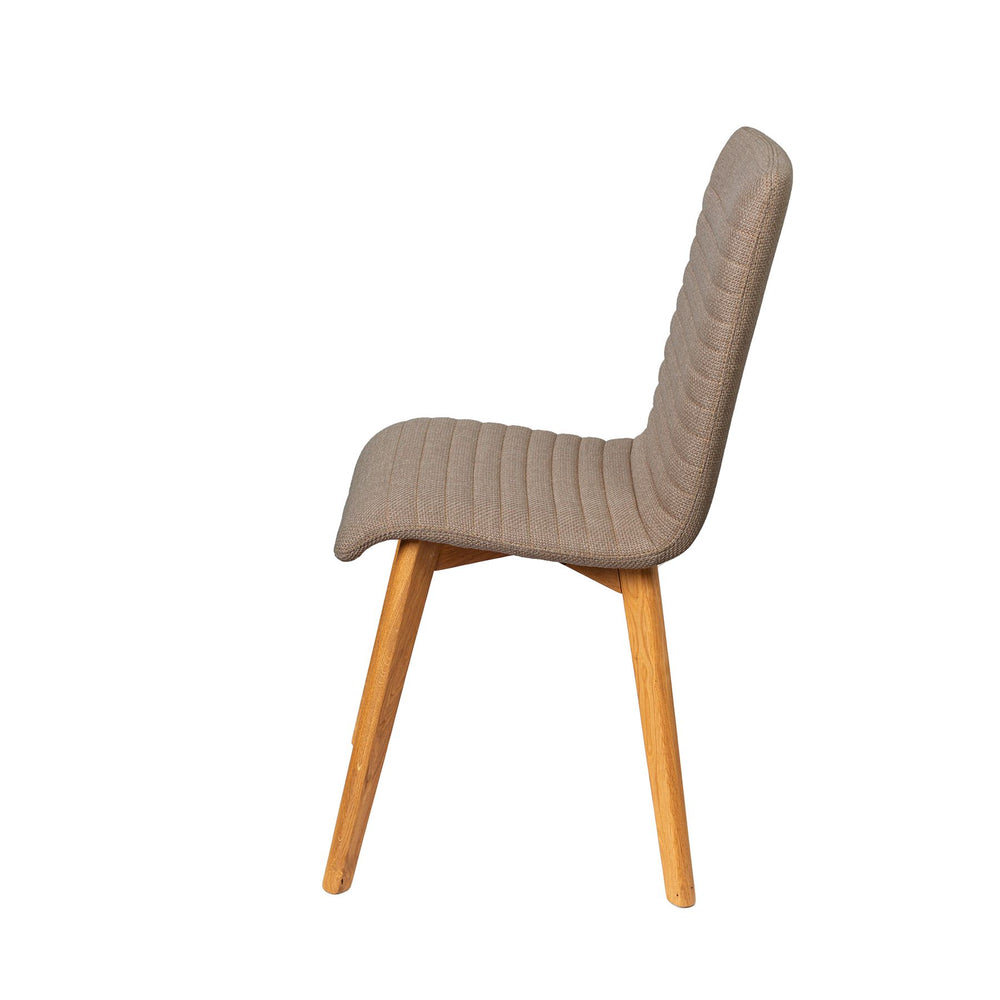 Chaise repas tissu taupe