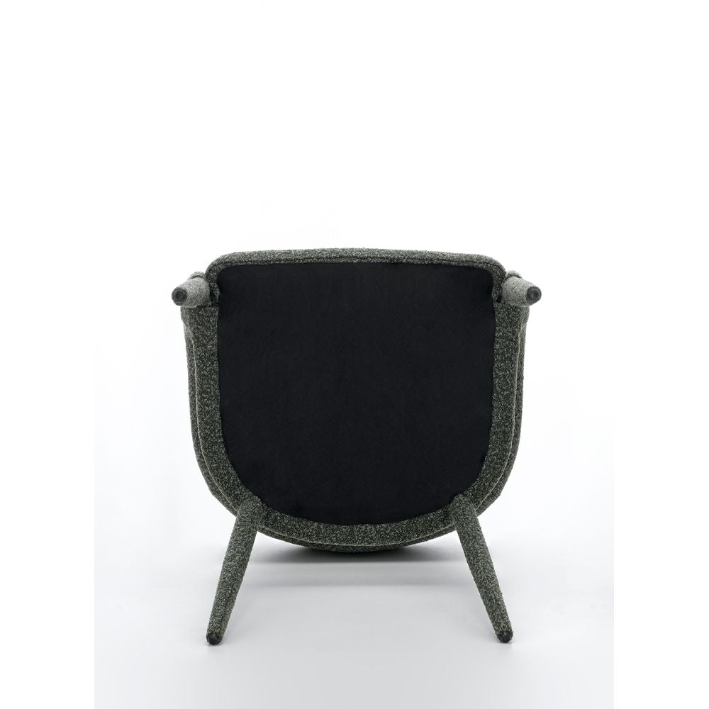 Chaise repas full bouclette vert