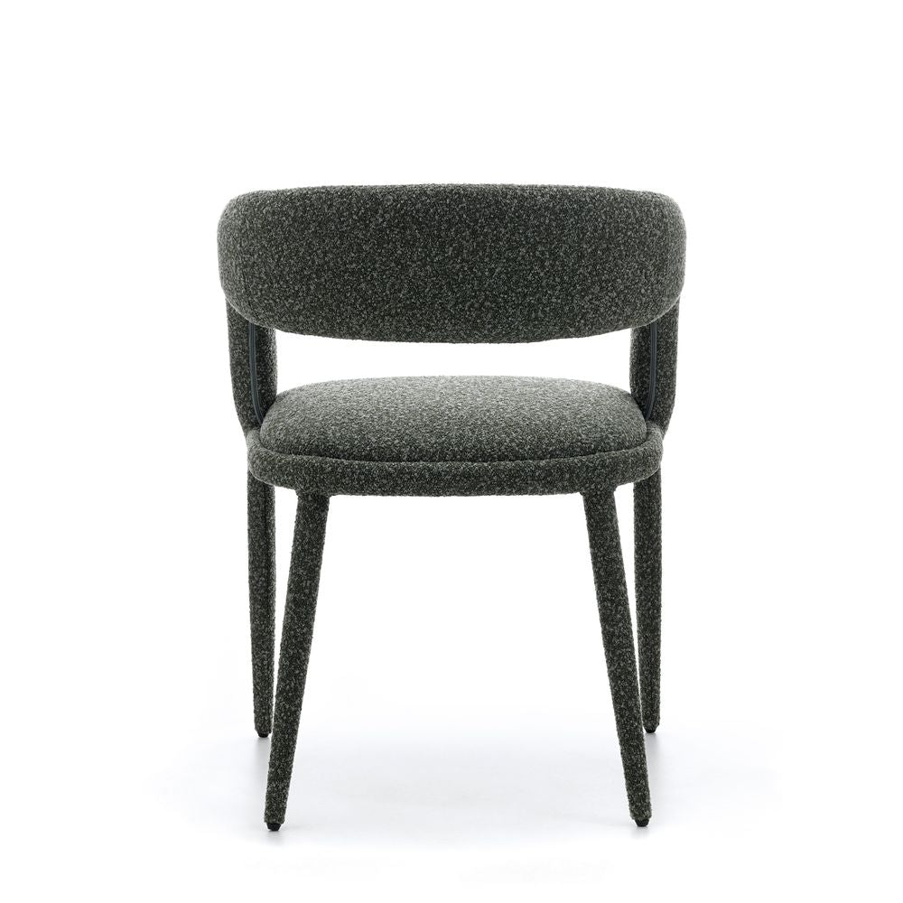 Chaise repas full bouclette vert