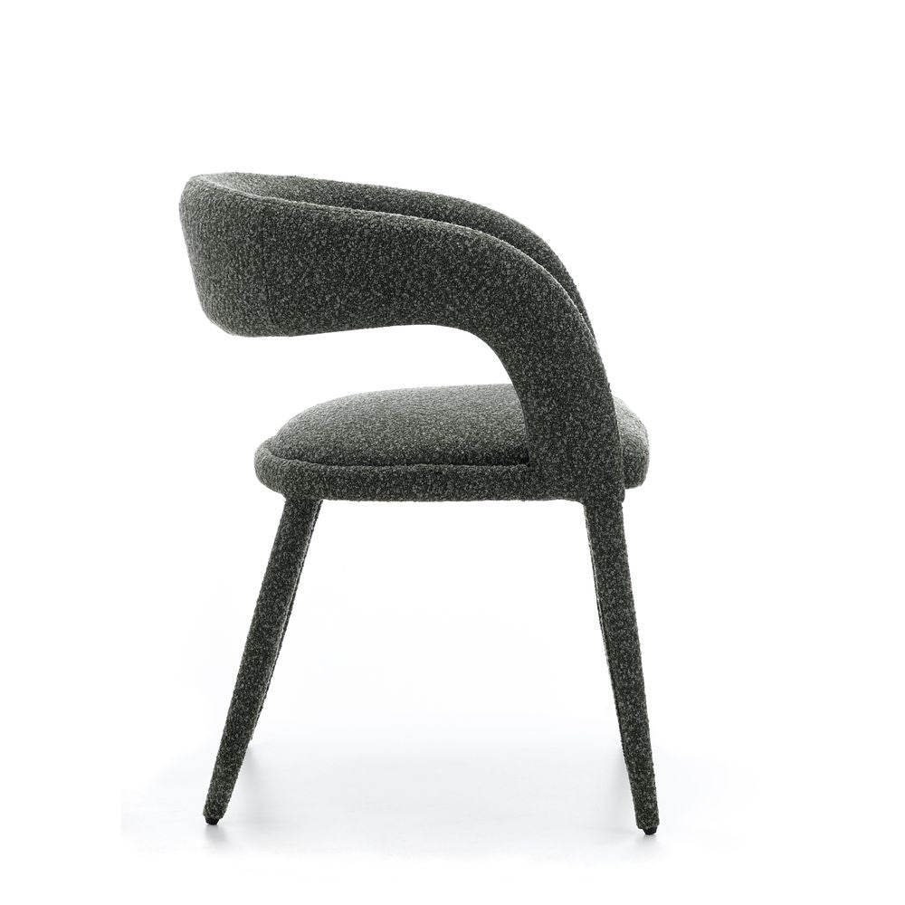 Chaise repas full bouclette vert