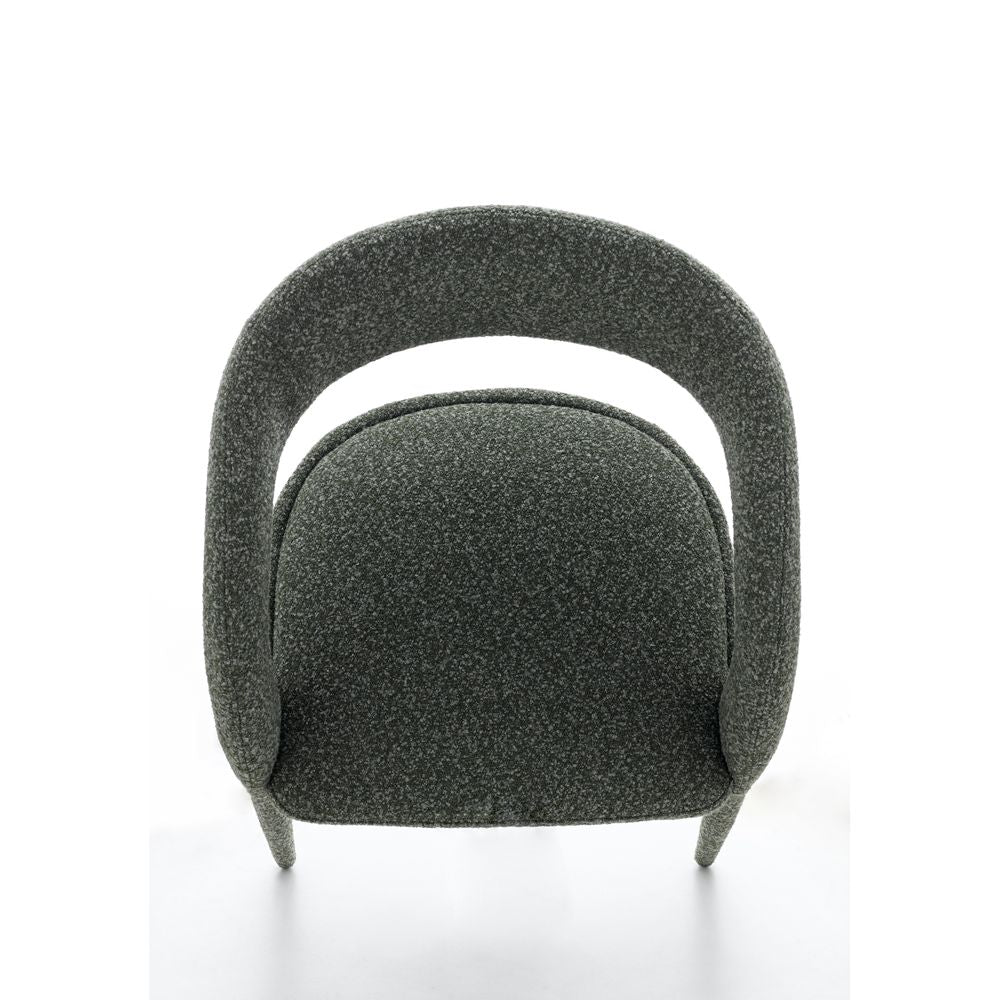 Chaise repas full bouclette vert
