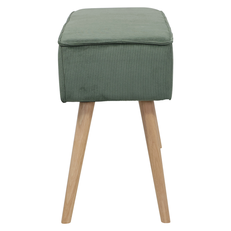 Banc velours côtelé vert foncé