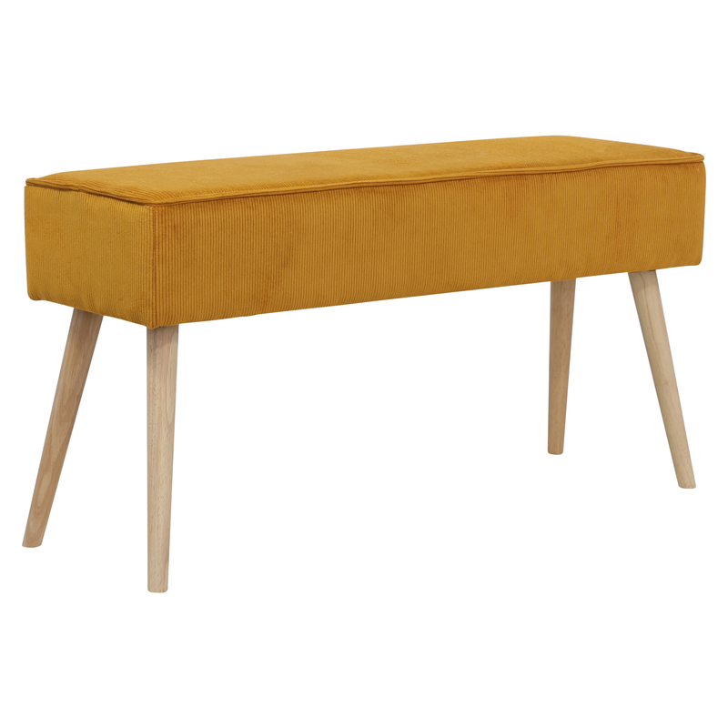 Banc velours côtelé abricot