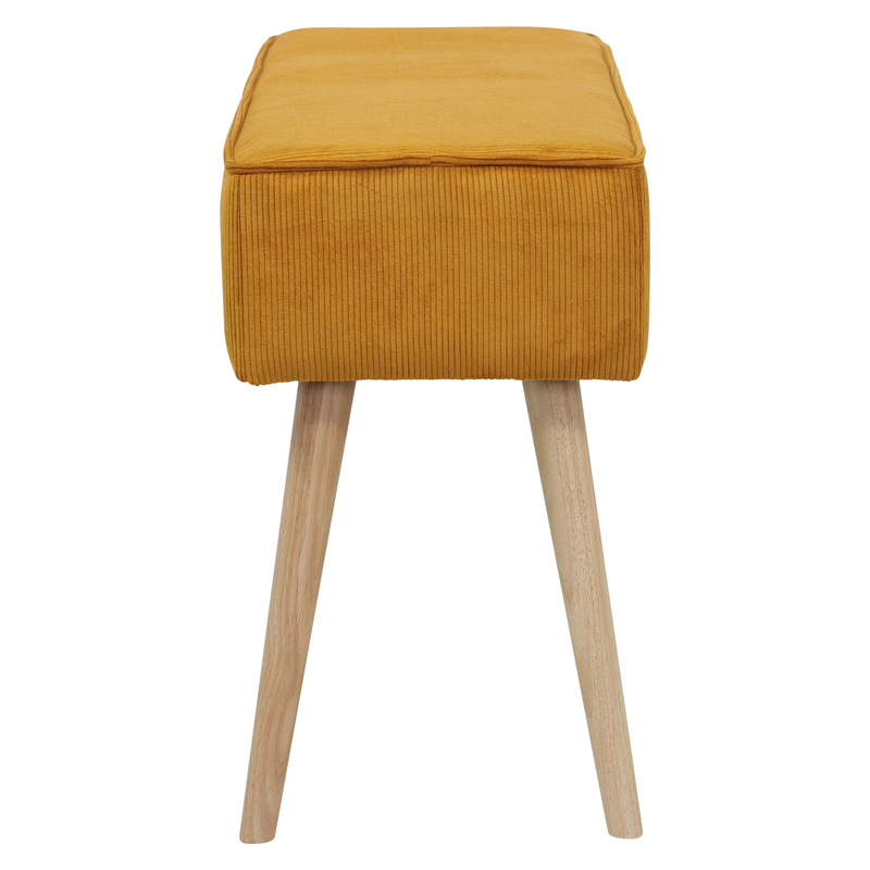 Banc velours côtelé abricot