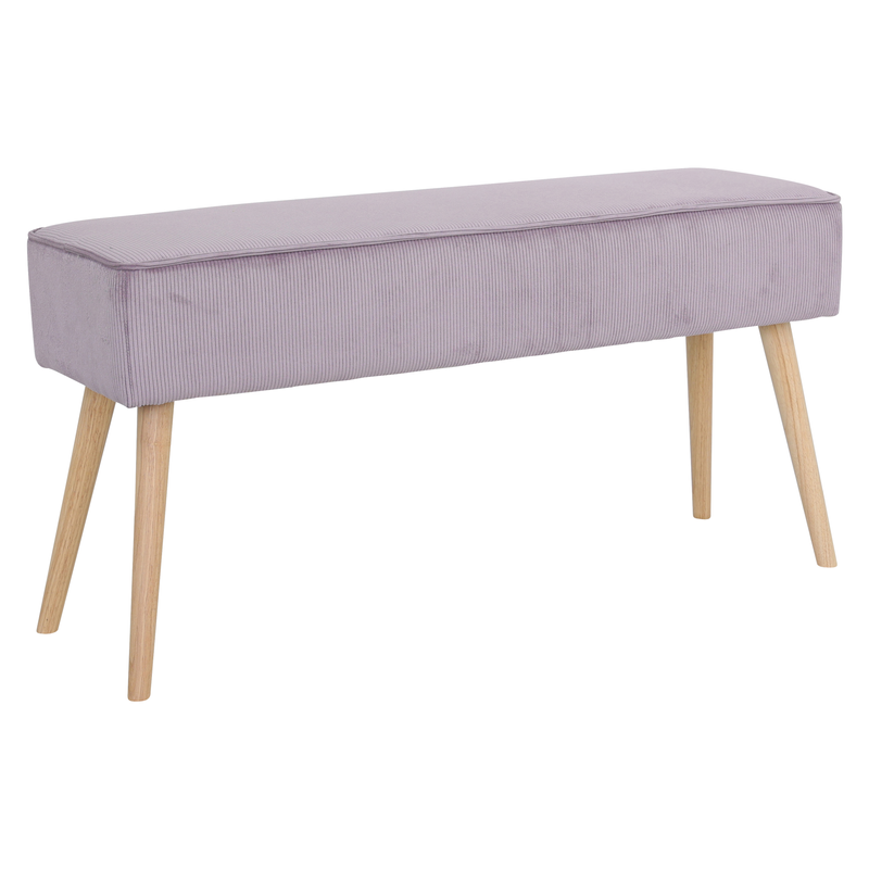 Banc velours côtelé lilas