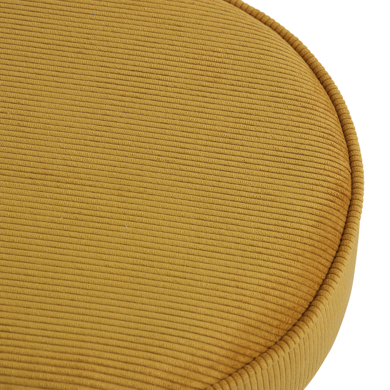 Pouf velours côtelé abricot