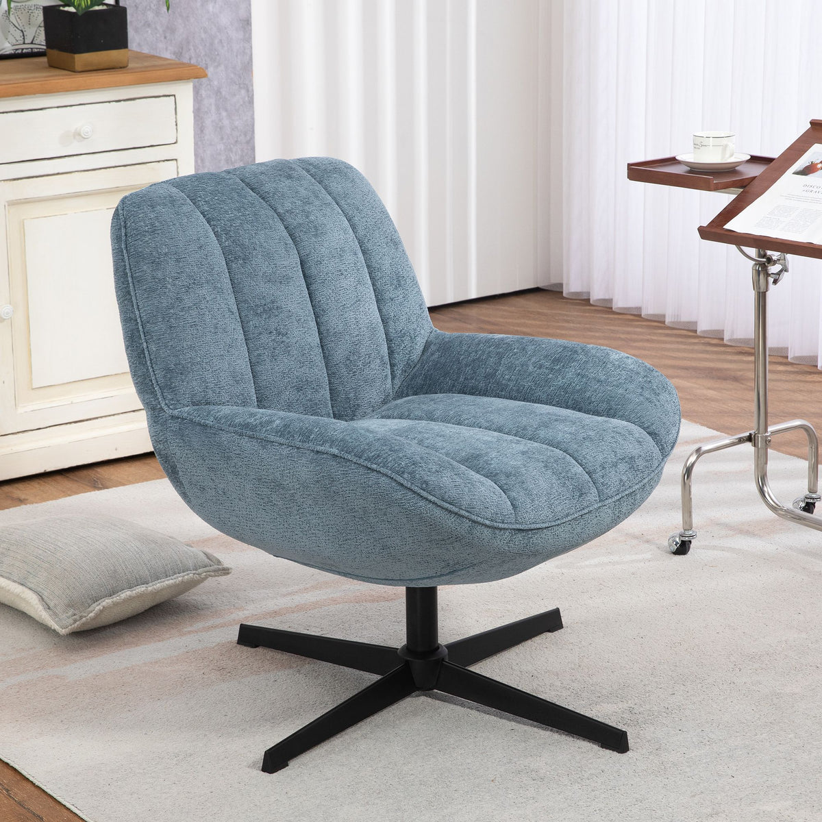 Fauteuil pivotant bleu