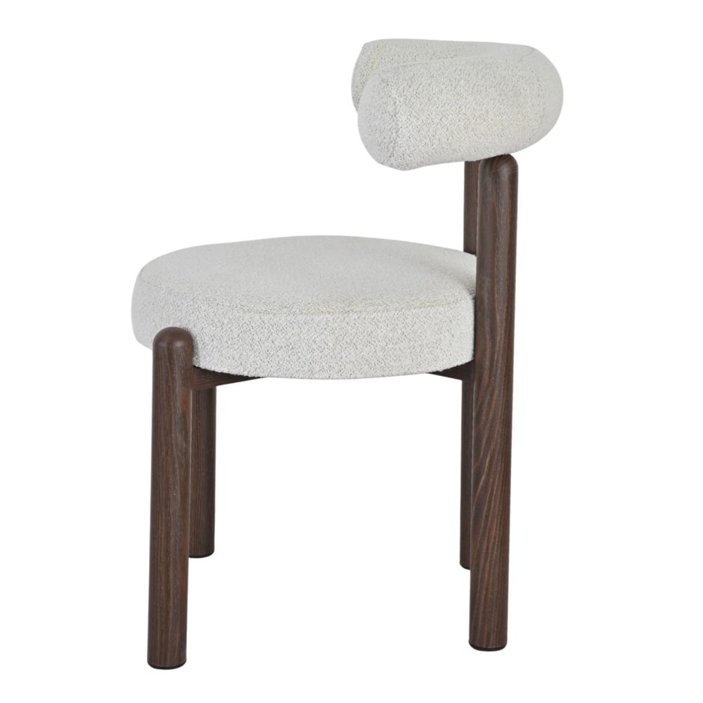 Chaise repas bouclette rase beige
