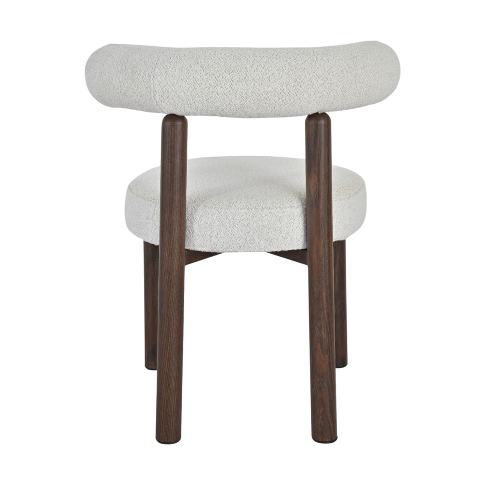 Chaise repas bouclette rase beige