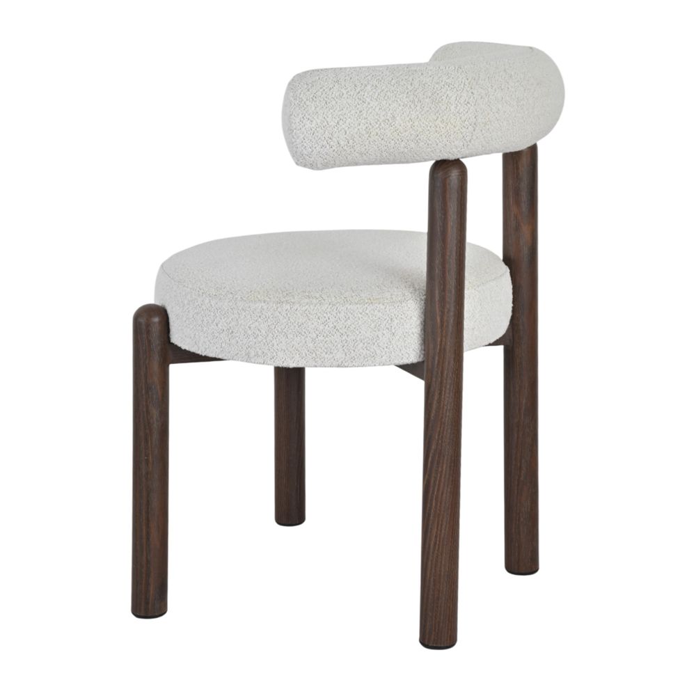 Chaise repas bouclette rase beige