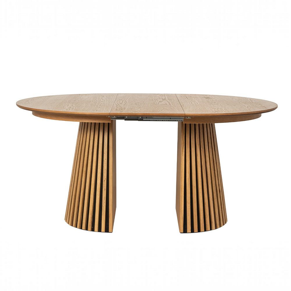Table repas D120 avec 3 allonges placage Chêne clair