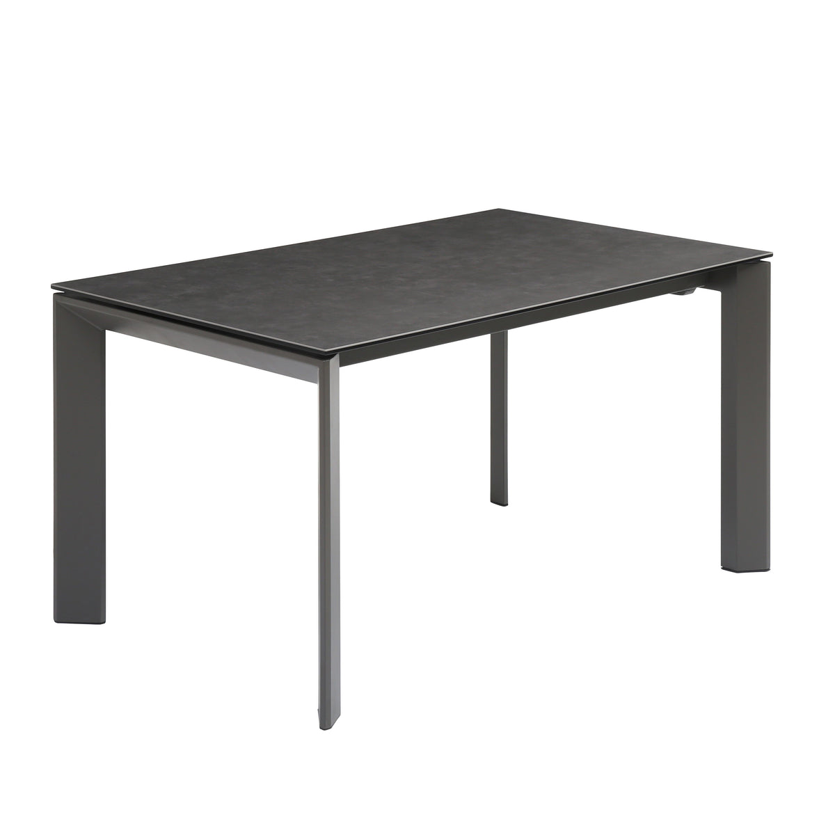 Table repas en céramique noir 140 cm avec allonge