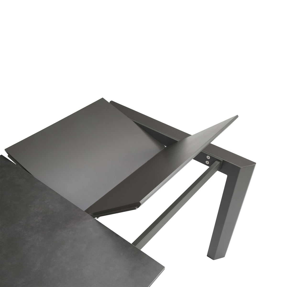 Table repas en céramique noir 140 cm avec allonge