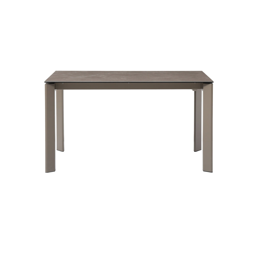 Table repas en céramique gris 140 cm avec allonge