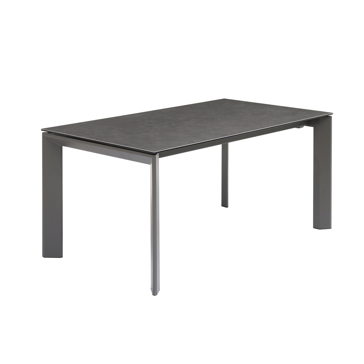 Table repas en céramique noir 160 cm avec allonge