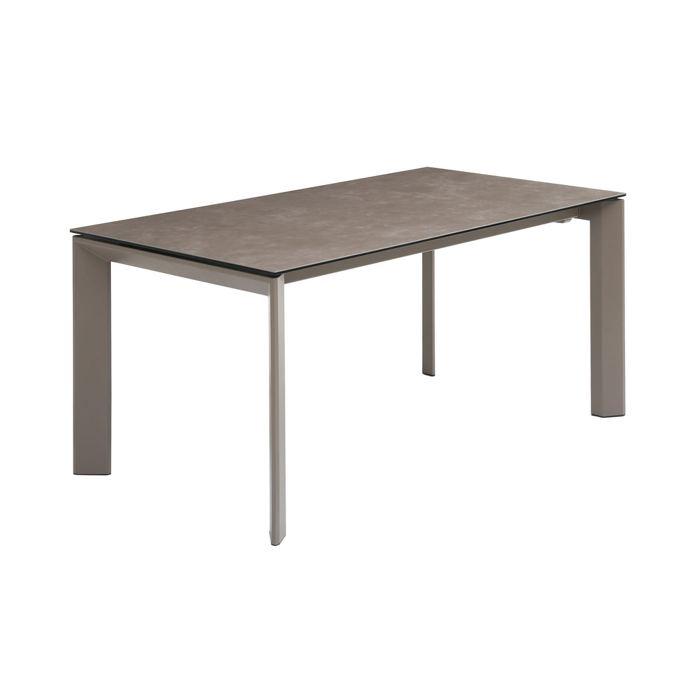 Table repas en céramique gris 160 cm avec allonge