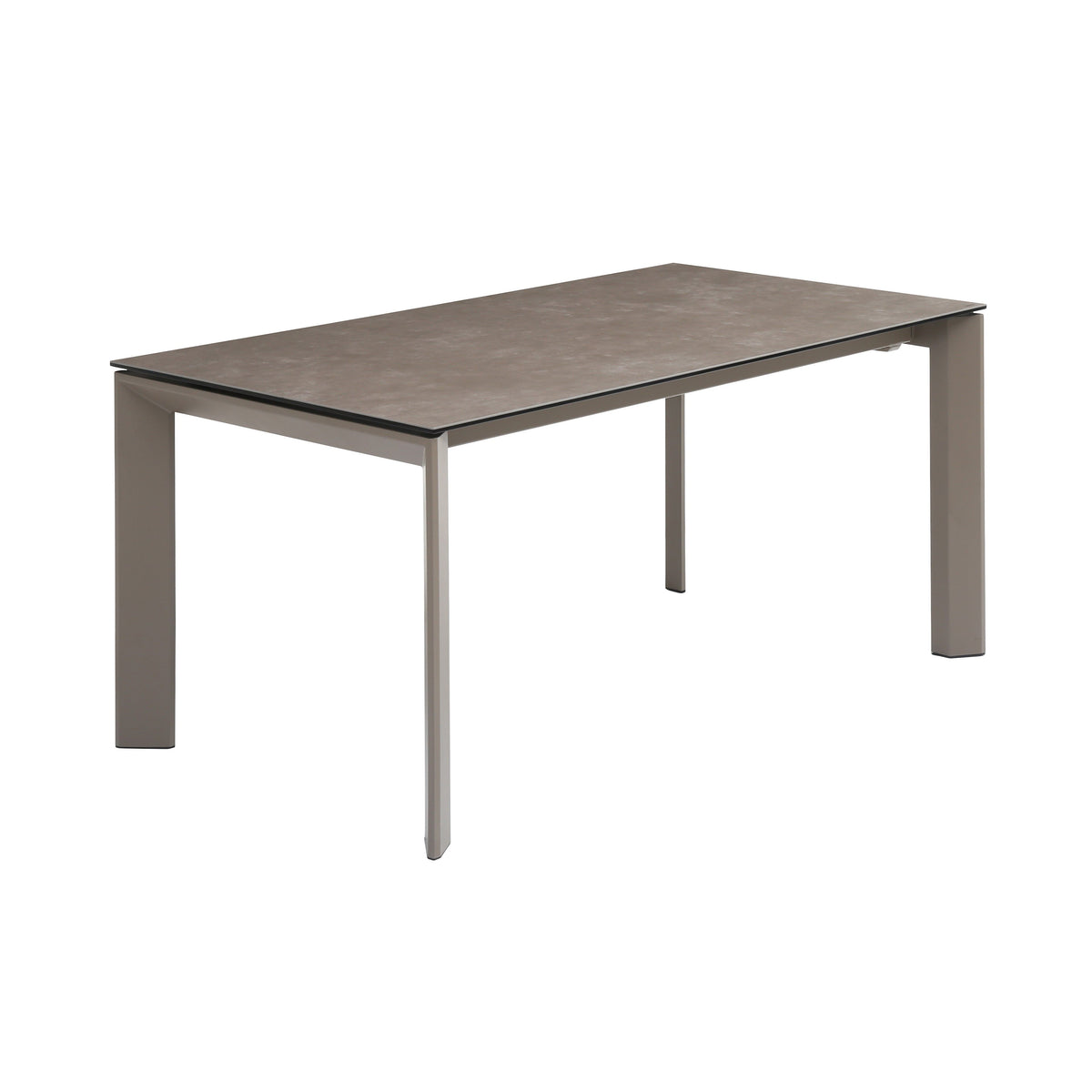 Table repas en céramique gris 160 cm avec allonge