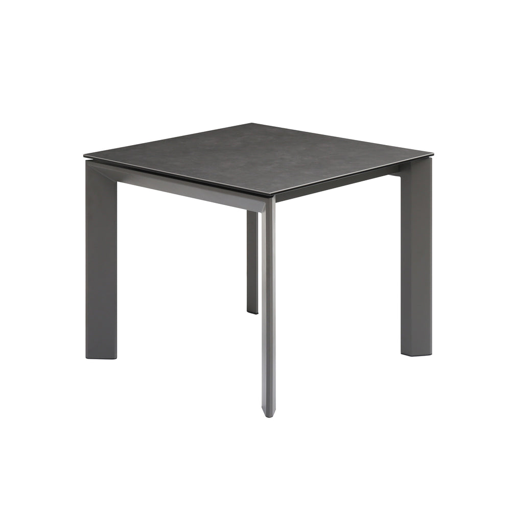 Table repas en céramique noir 90 cm avec allonge