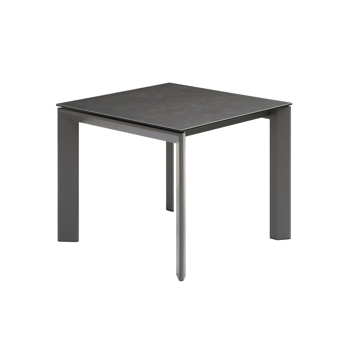 Table repas en céramique noir 90 cm avec allonge