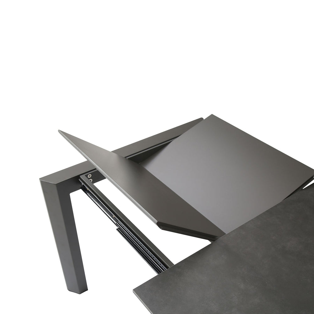 Table repas en céramique noir 90 cm avec allonge