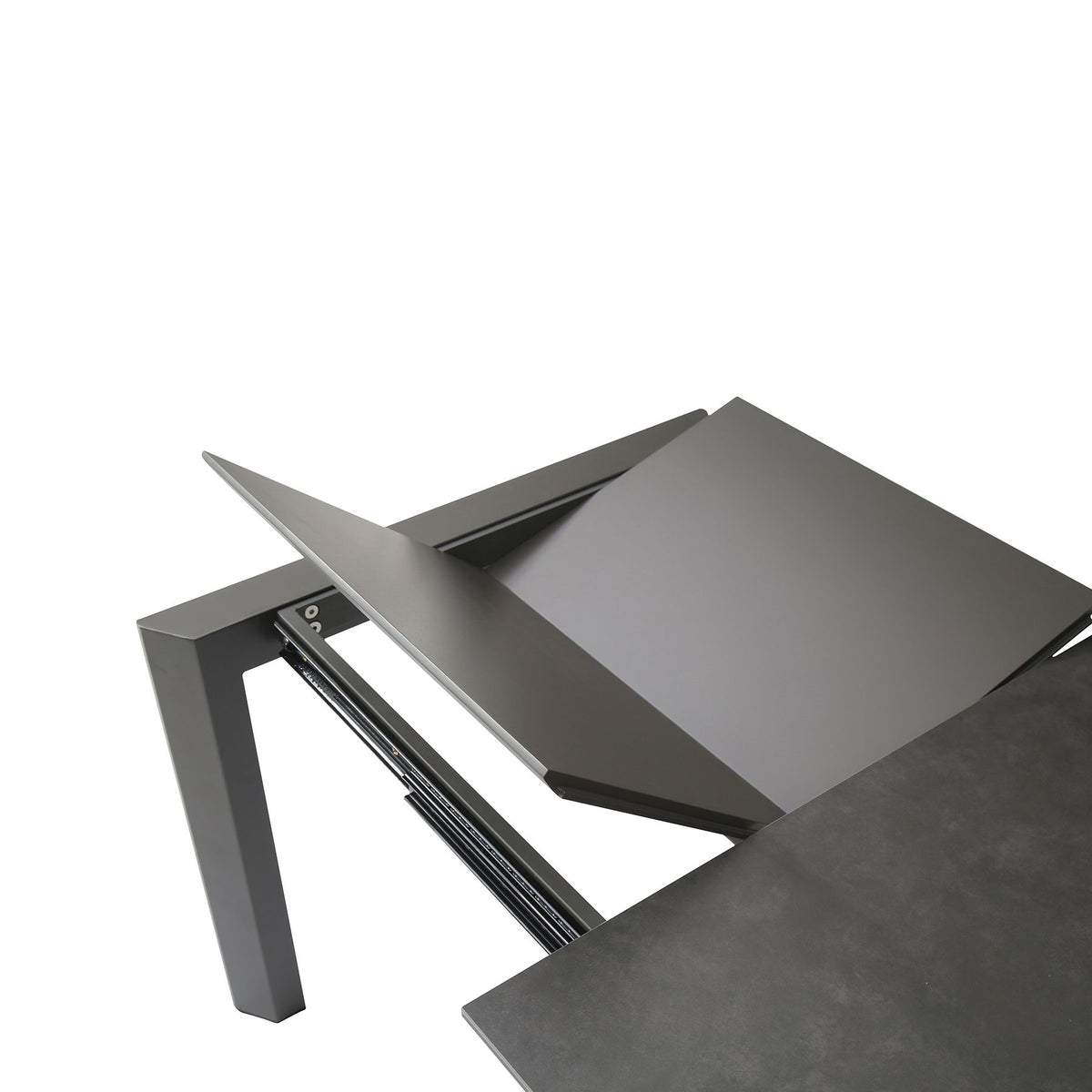 Table repas en céramique noir 90 cm avec allonge