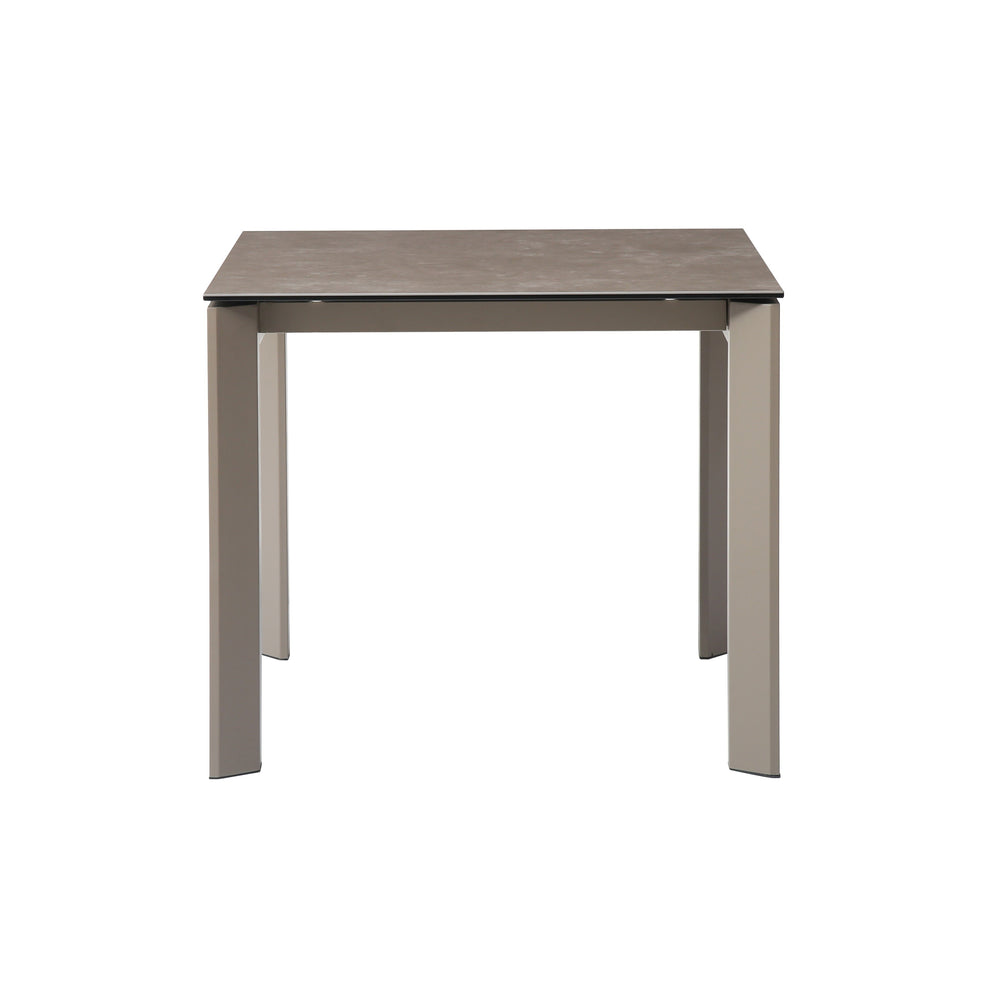 Table repas céramique gris 90 cm avec allonge 60 cm