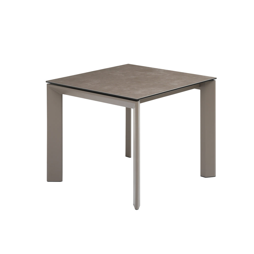Table repas céramique gris 90 cm avec allonge 60 cm