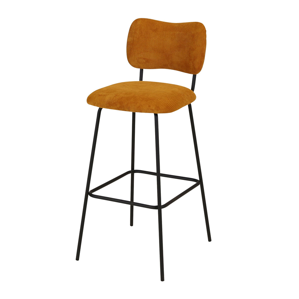 Chaise snack velours côtelé ocre