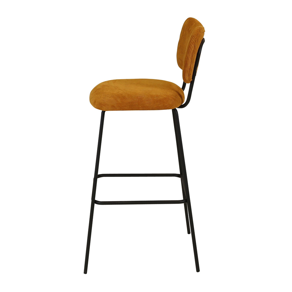Chaise snack velours côtelé ocre