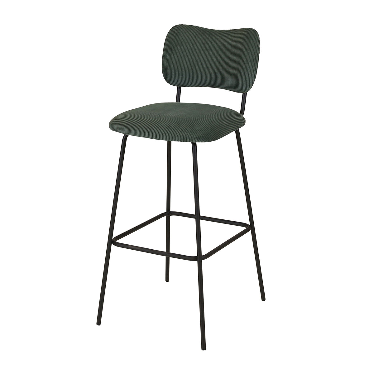 Chaise snack velours côtelé vert foncé