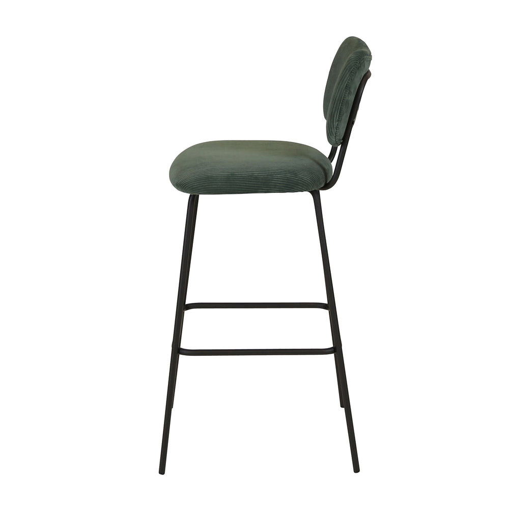 Chaise snack velours côtelé vert foncé