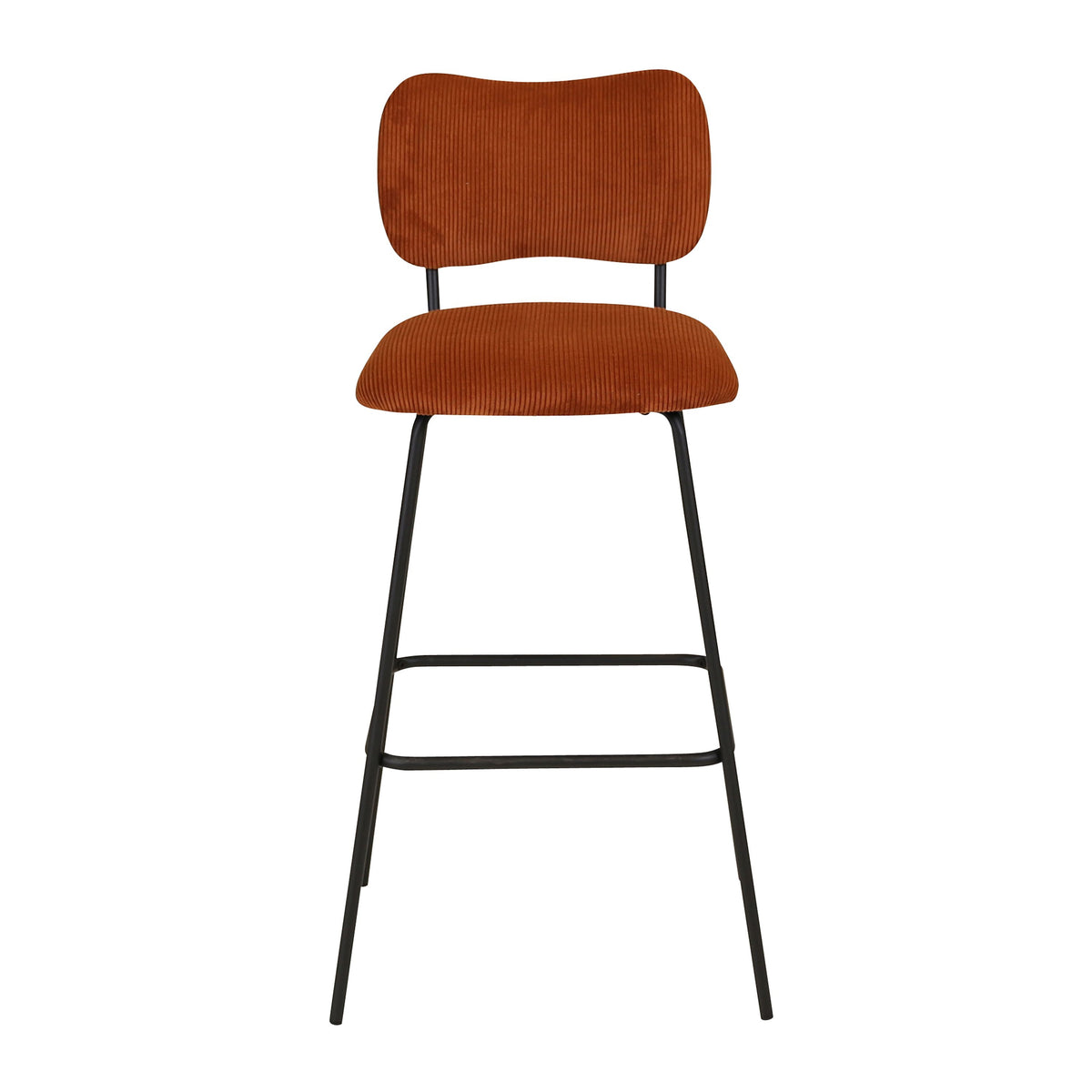 Chaise snack velours côtelé marron foncé