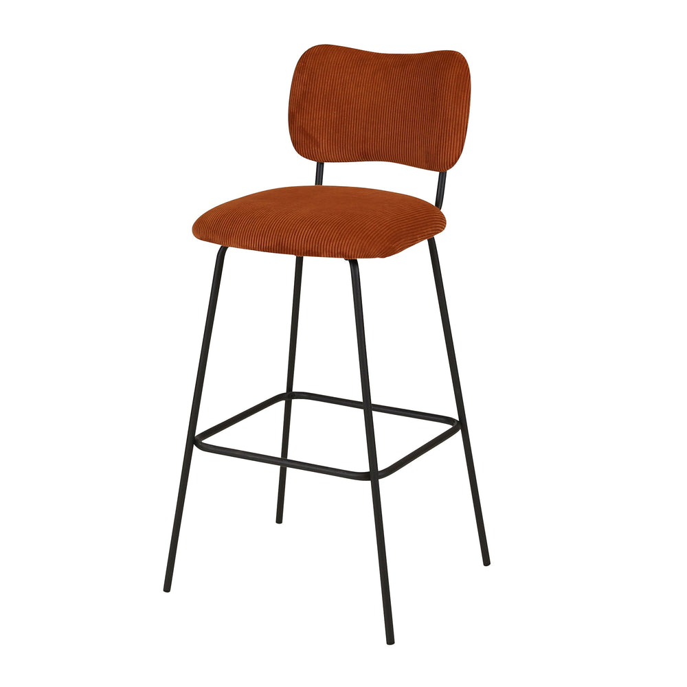 Chaise snack velours côtelé marron foncé