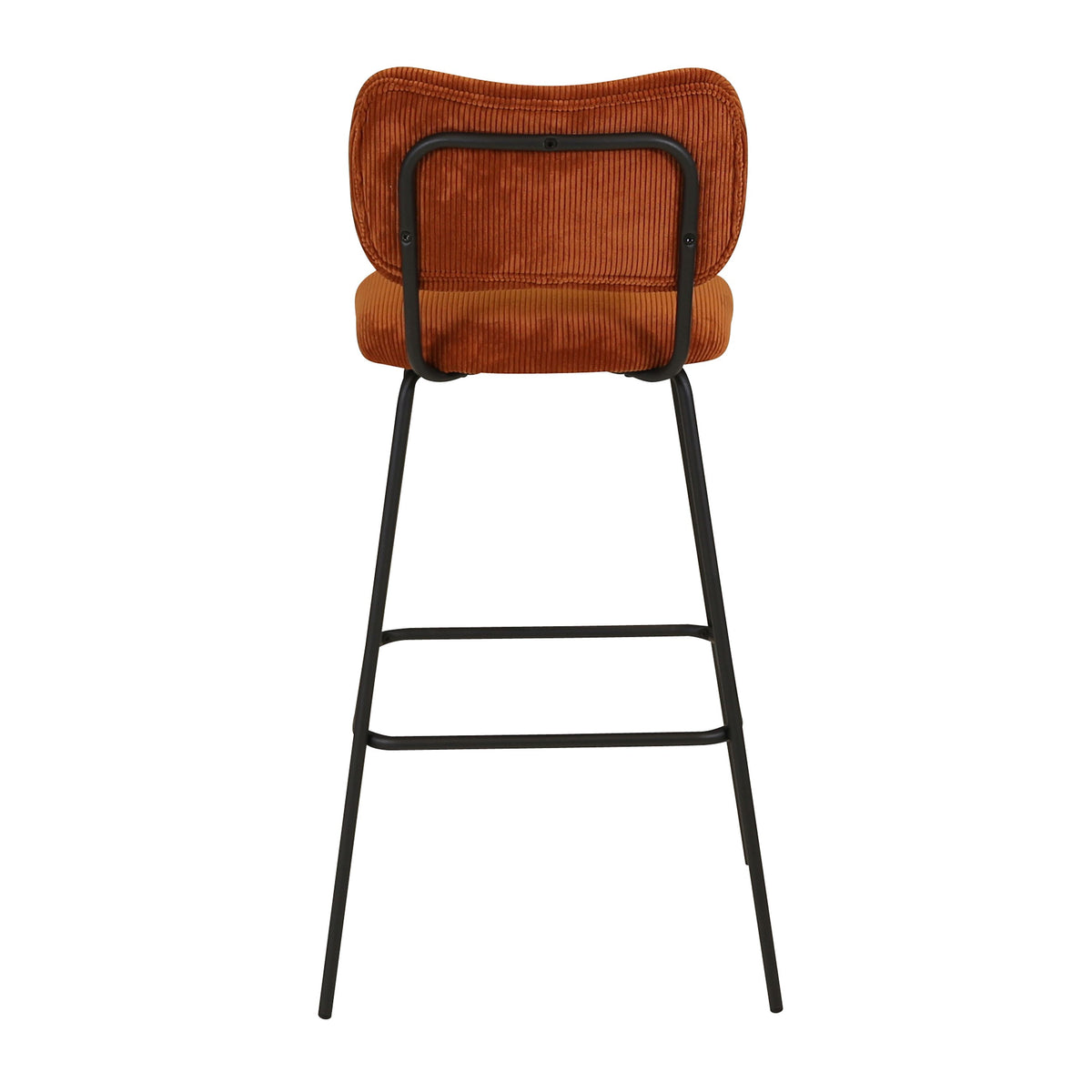 Chaise snack velours côtelé marron foncé