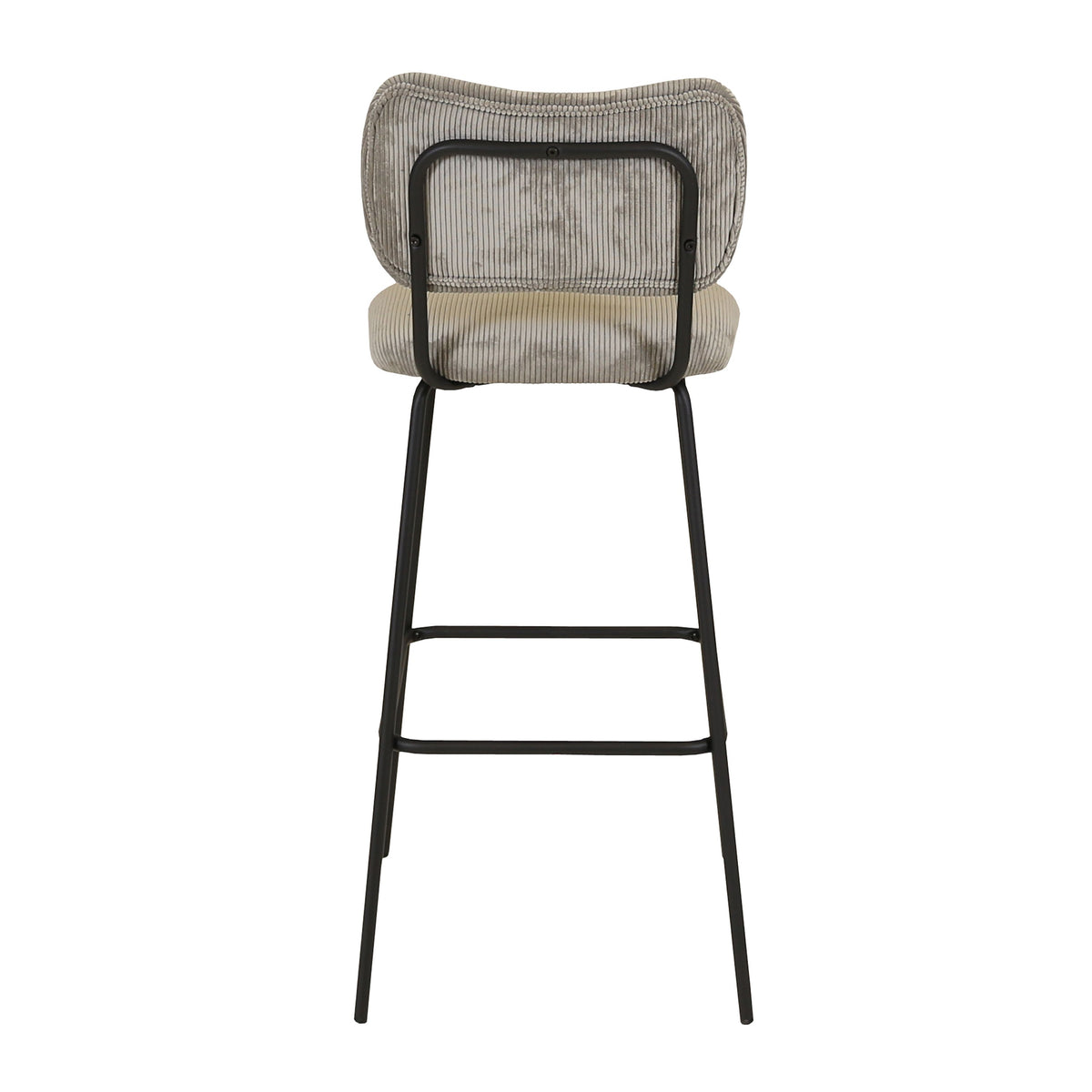 Chaise snack velours côtelé gris acier