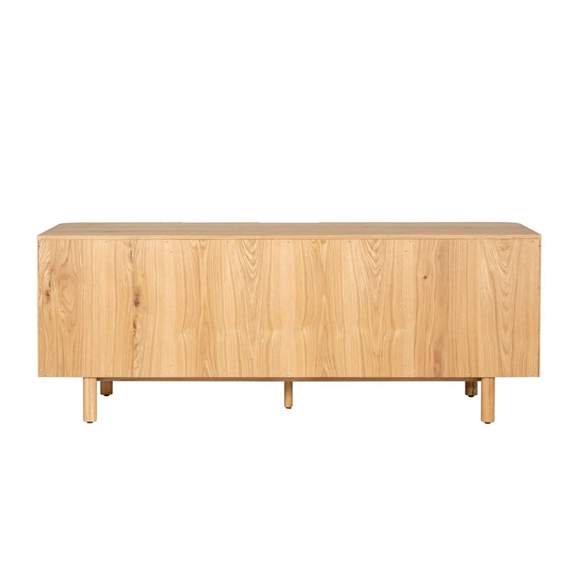 Meuble bas 4 portes chêne naturel